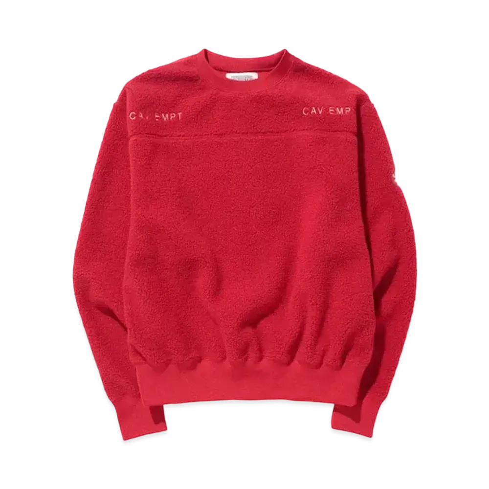 Cav Empt (C.E) FLEECE CREW NECK "Red"