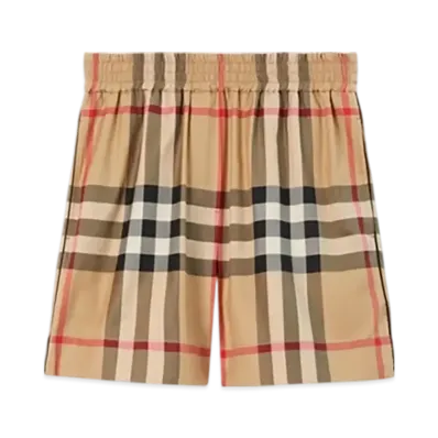 Burberry Check Cotton Shorts "Archive Beige"