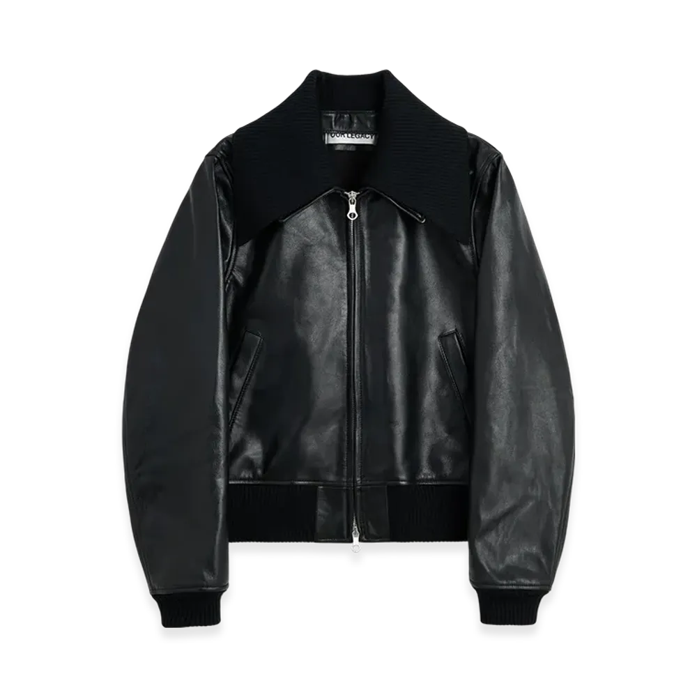 OUR LEGACY Women's Radar Bomber "Malleable Black Bull Hide"