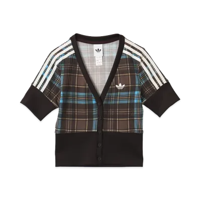 adidas V-neck Check "Brown"