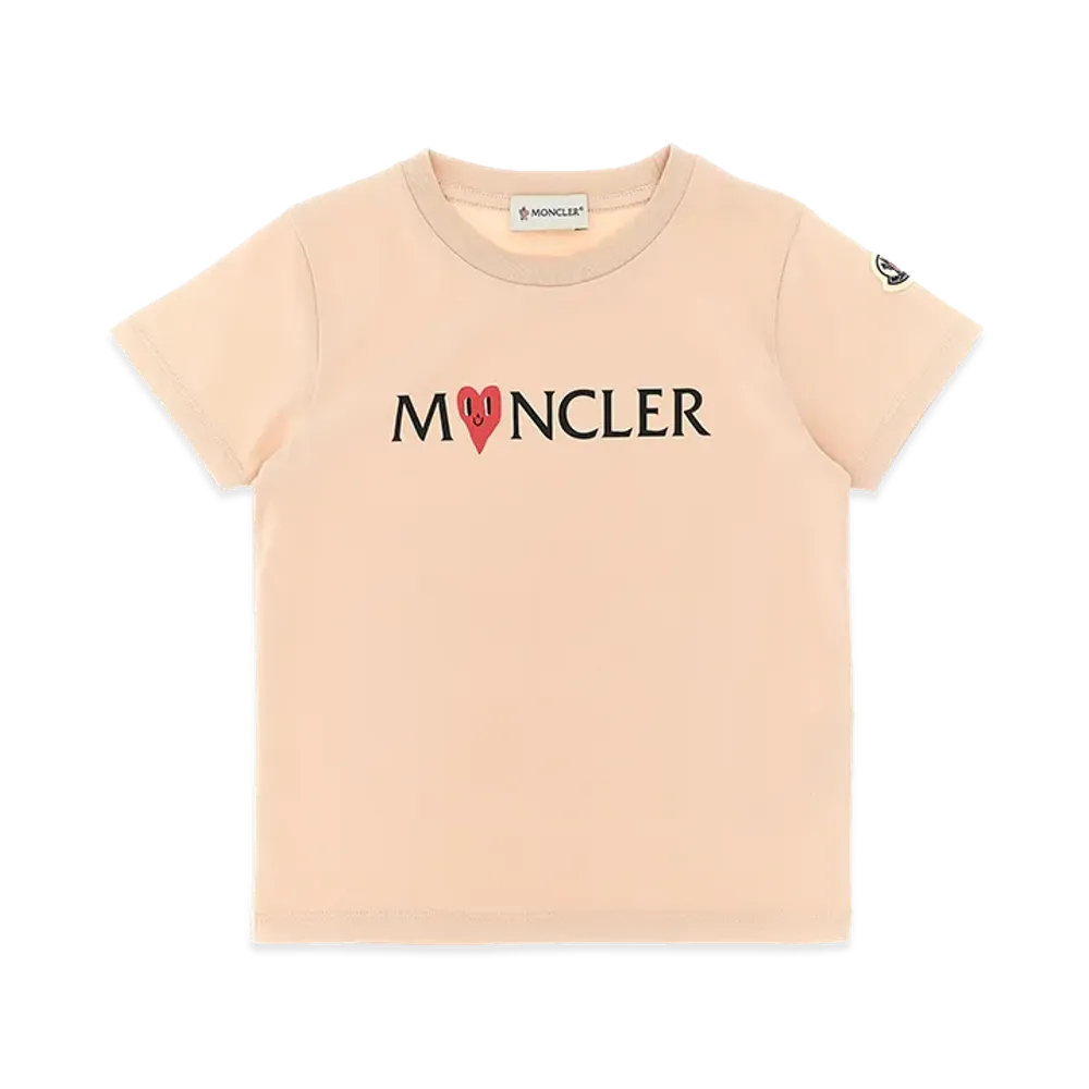 MONCLER Kids Logo Print T-Shirt "Pink"