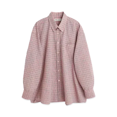 OUR LEGACY Borrowed BD Shirt Kumble Check "Pink"