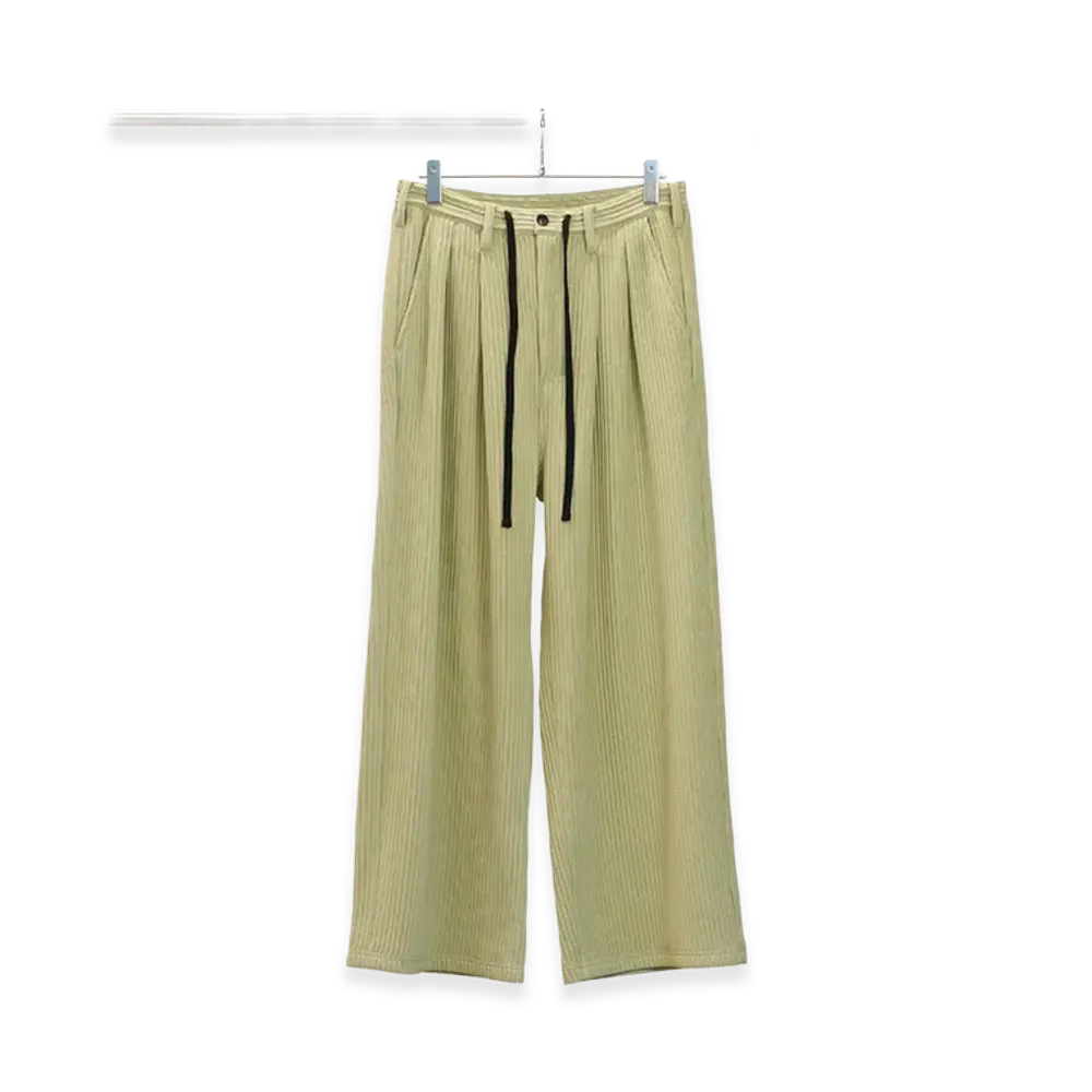 ANCELLM Wide Easy Pants "Wasabi"