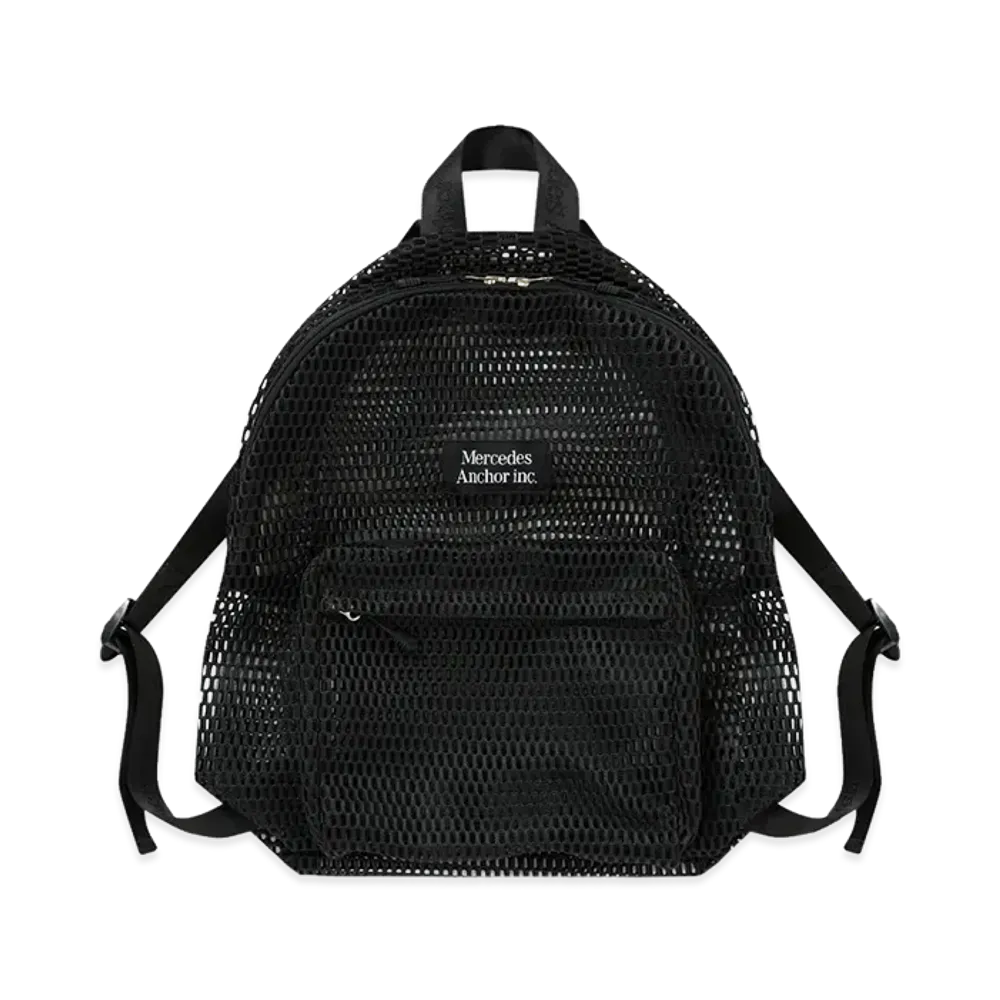 Mercedes Anchor inc. Logo Taped Mesh Backpack "Black"