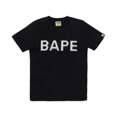 A BATHING APE Crystal Stone Bape Tee "Black"