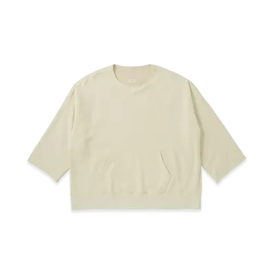 visvim Burrow Dual Sweat DMGD "LT.Yellow"