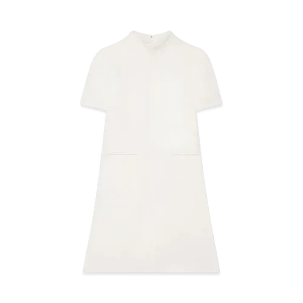 Courreges Twill A-Line Dress "Heritage White"