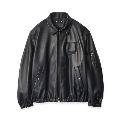 ssstein Sheep Leather Flight Jacket "Black"