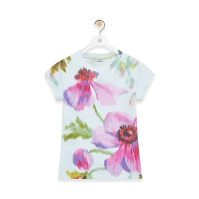 LOEWE Small Fit Tee "Light Blue/Multicolor"