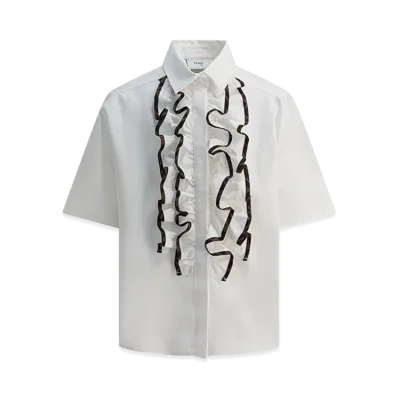FENDI Kids Short Sleeve Shirts "White"
