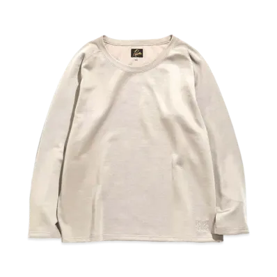 Needles L/S U NECK TEE - C/PE BRIGHT JERSEY "Beige"