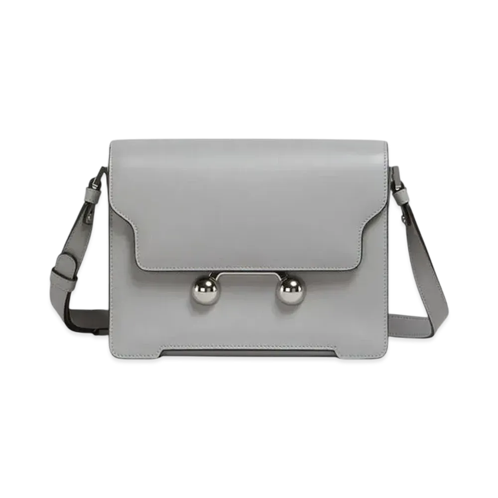Marni Leather Trunkaroo Medium Shoulder Bag "Atmosphere"