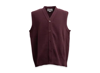 COMME des GARCONS CDG Oversized Cardigan Vest "Maroon"
