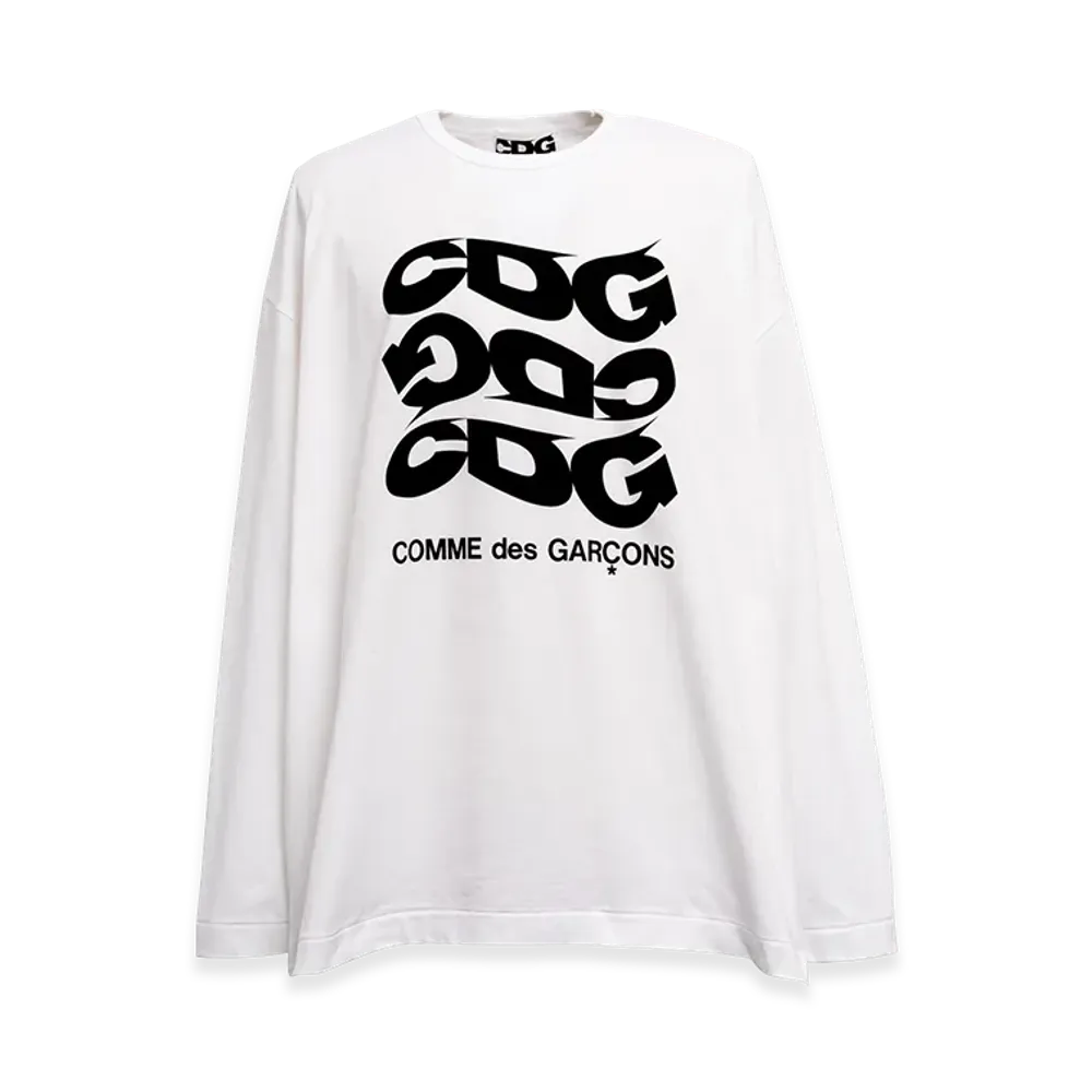 COMME des GARCONS CDG Oversized Long Sleeved T-Shirt 2 "White"