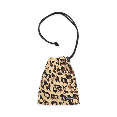 WACKO MARIA Leopard Drawstring Bag "Beige"