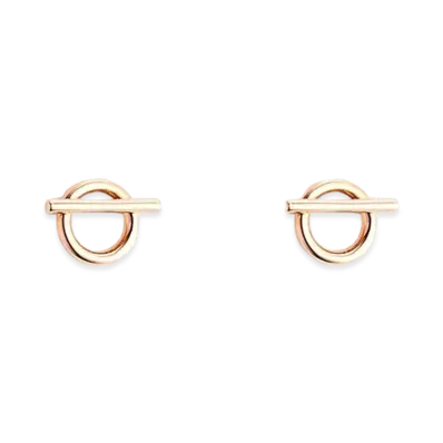 Hermes Echappee Earring Small Model "Rose Gold"