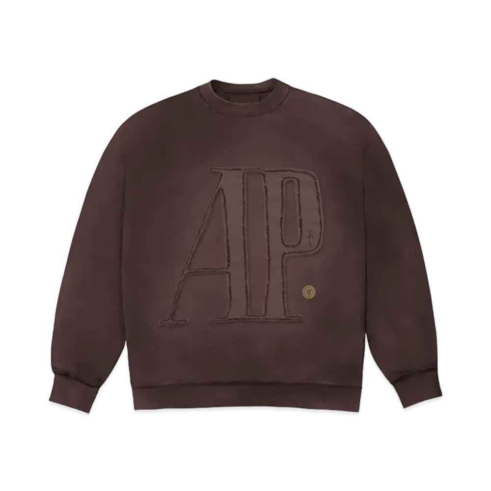 Travis Scott Cactus Jack x AP Logo Crewneck "Brown"