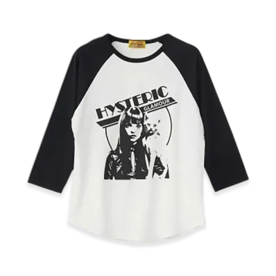 HYSTERIC GLAMOUR Hysteric Woman Cat 3 4 Sleeve T-Shirt Women "White"