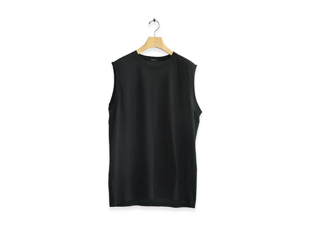 COMOLI Thin Cotton Sleeveless "Black"