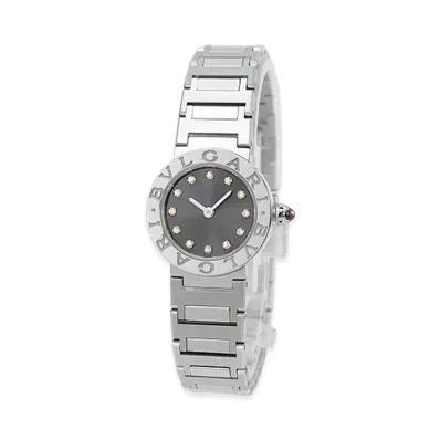 BVLGARI Women's Quartz 12P Diamond 23mm "Black"