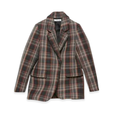 Acne Studios Check bonded jacket "Multi brown"