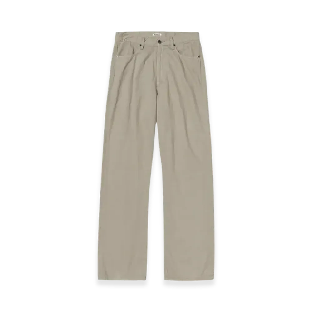 AURALEE Botanical Dyed Selvedge Denim Pants "Natural Brown"