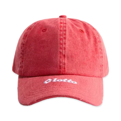 H&M x LOTTO Embroidered Design Cotton Twill Cap "Red"
