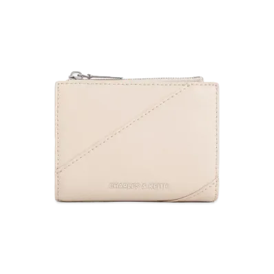 CHARLES & KEITH Trin Top Zip Wallet "Oat"