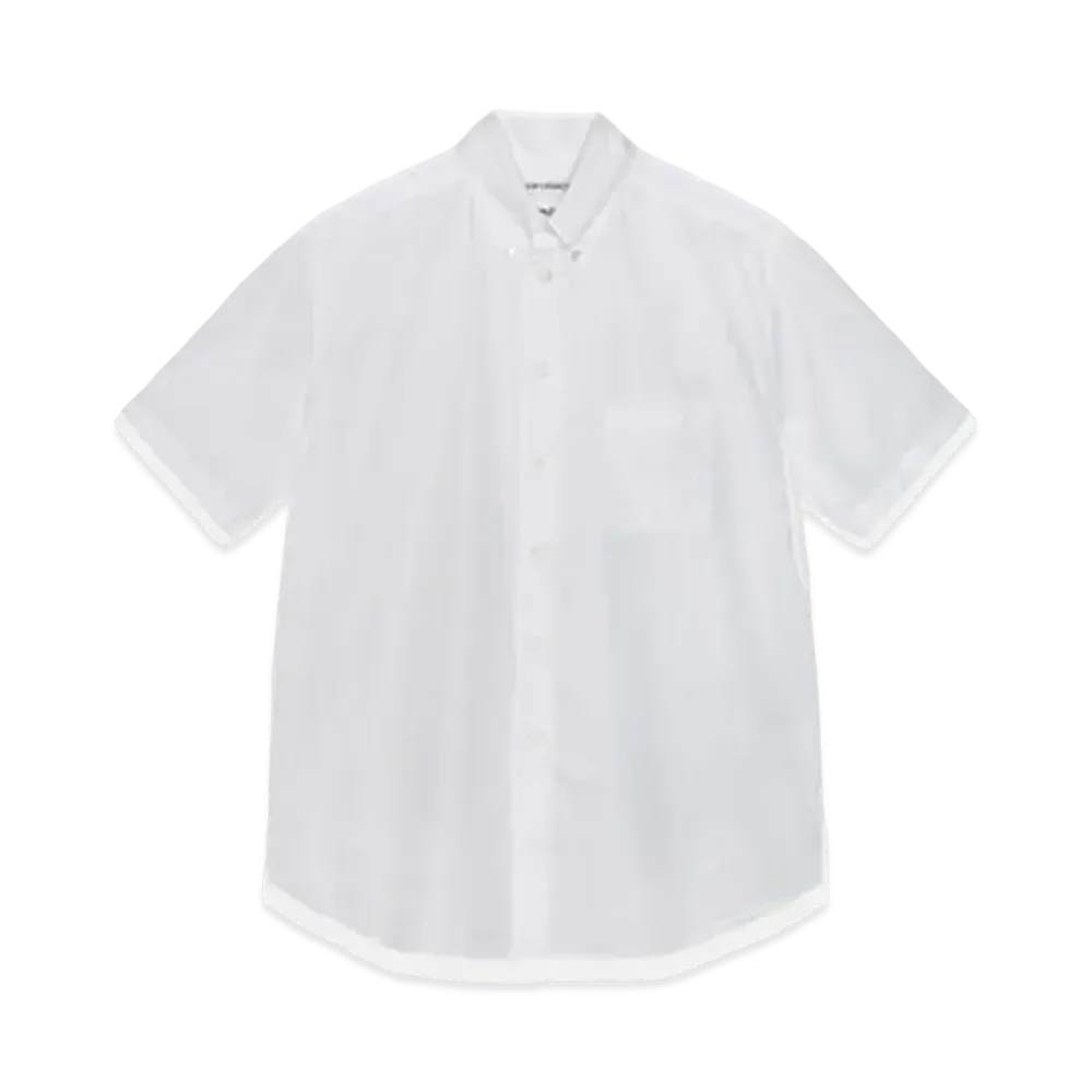 Stussy x Our Legacy Work Shop Borrowed Shirt Short Sleeve "White Poplin"