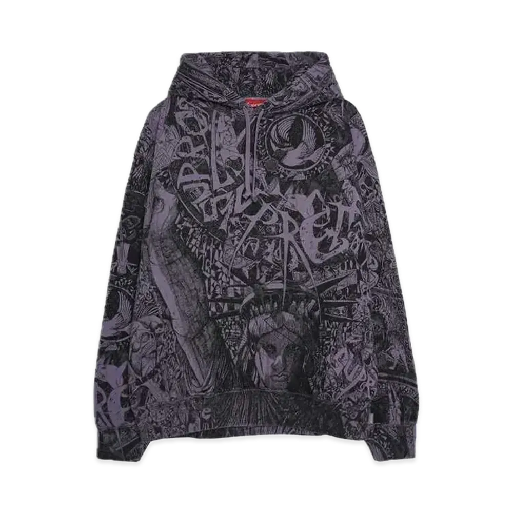 Supreme Liberty Hooded Sweatshirt "Dusty Purple"