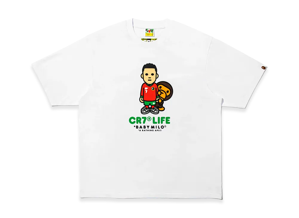 A BATHING APE x Cristiano Ronaldo CR7 Life Baby Milo Relaxed Fit Tee "White"