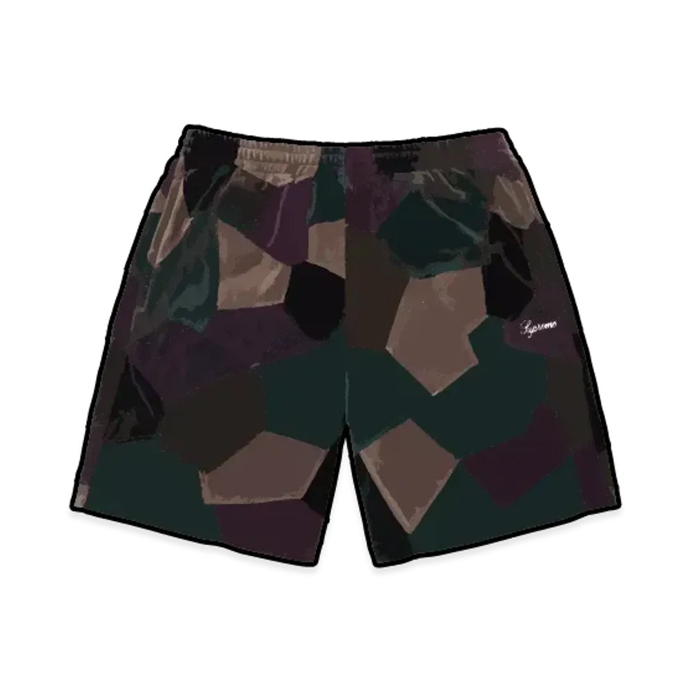 Supreme Patchwork Velour Short "Dark Navy"