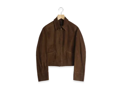 COMOLI Women's Suede Short Jacket "Brown"