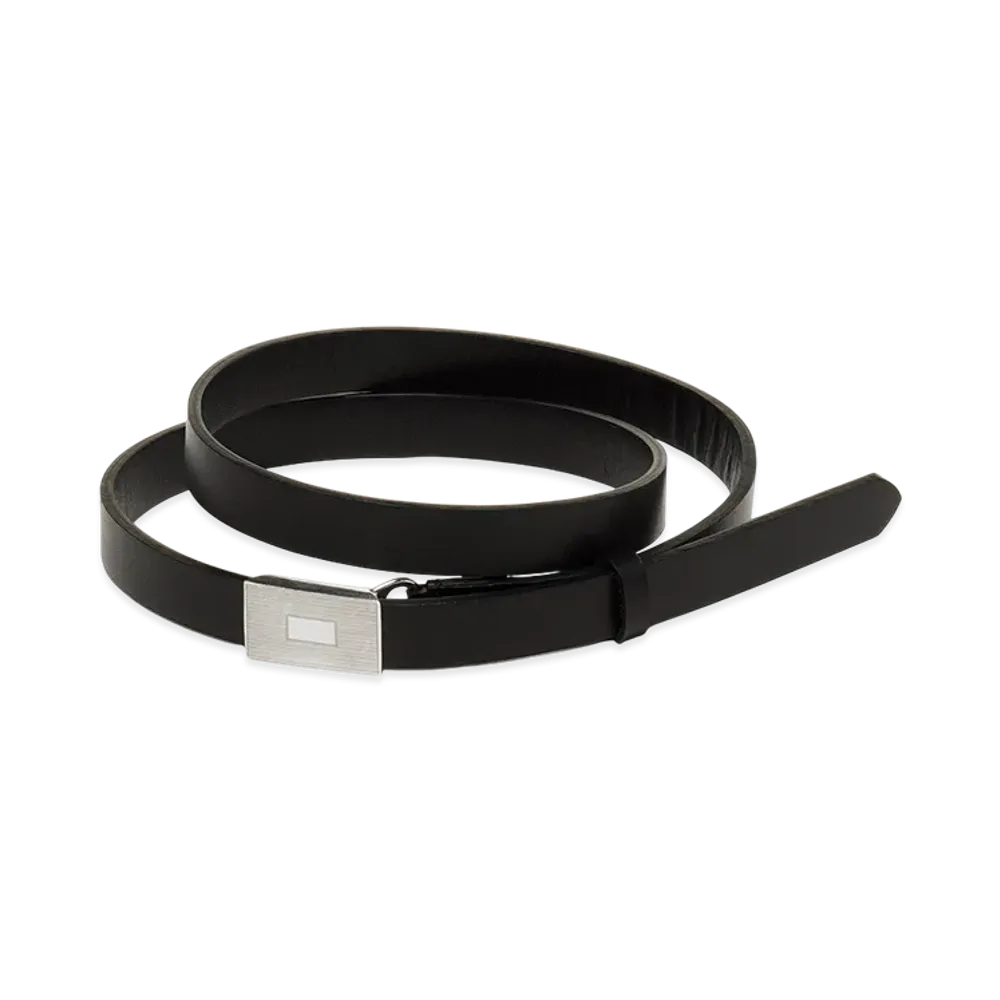 AURALEE Women's Slide Buckle Belt "Black"