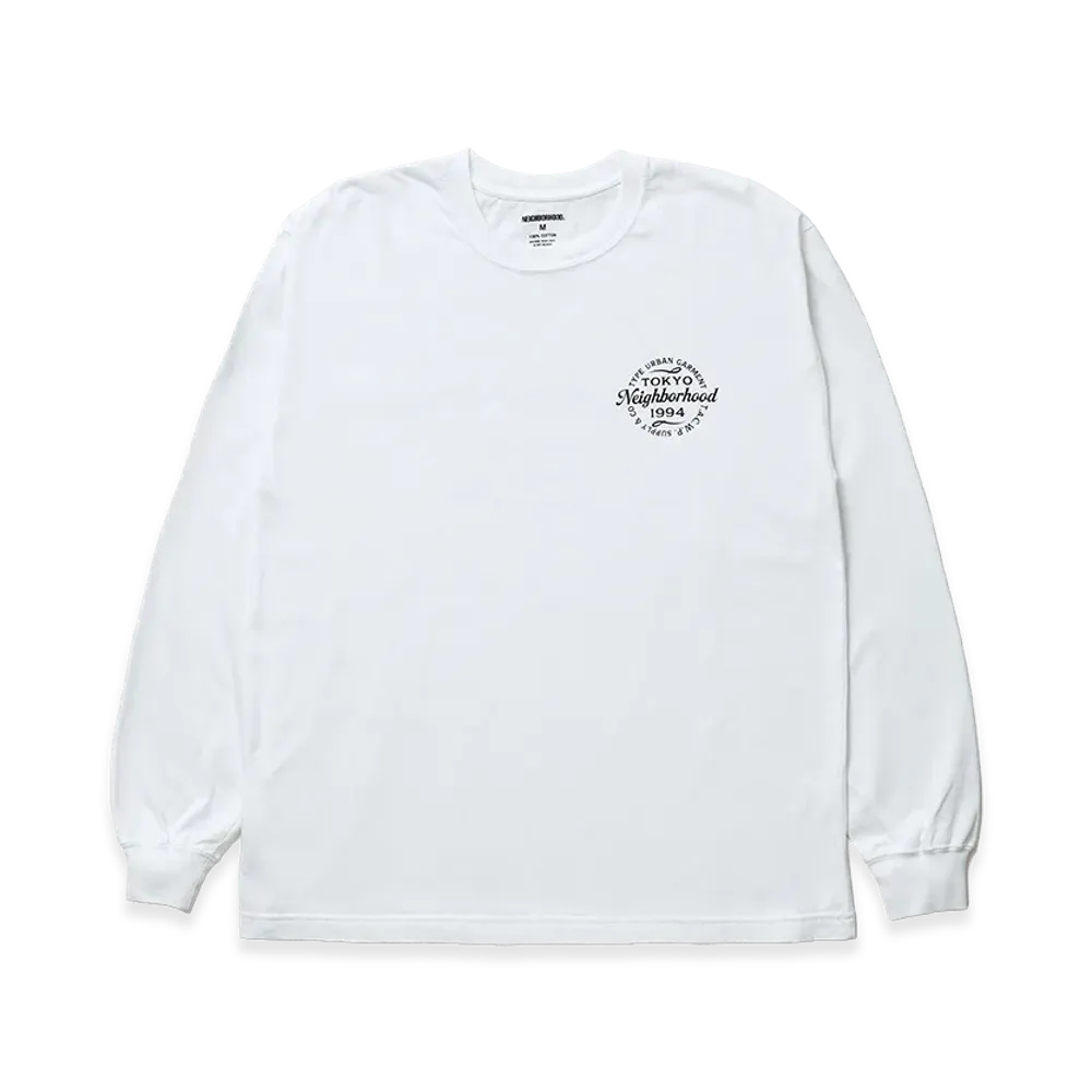 NEIGHBORHOOD NH . Tee LS-4 "White"