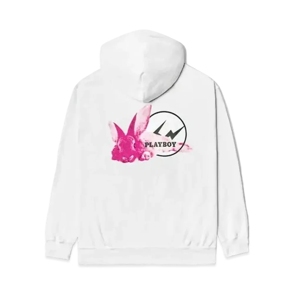 FRAGMENT Meets Playboy Pink Bunny Hoodie "White"