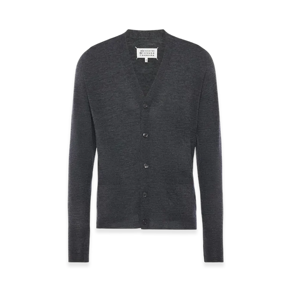 Maison Margiela Wool Blend V-Neck Cardigan "Gray"