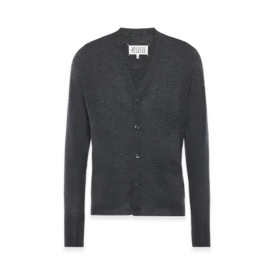Maison Margiela Wool Blend V-Neck Cardigan "Gray"
