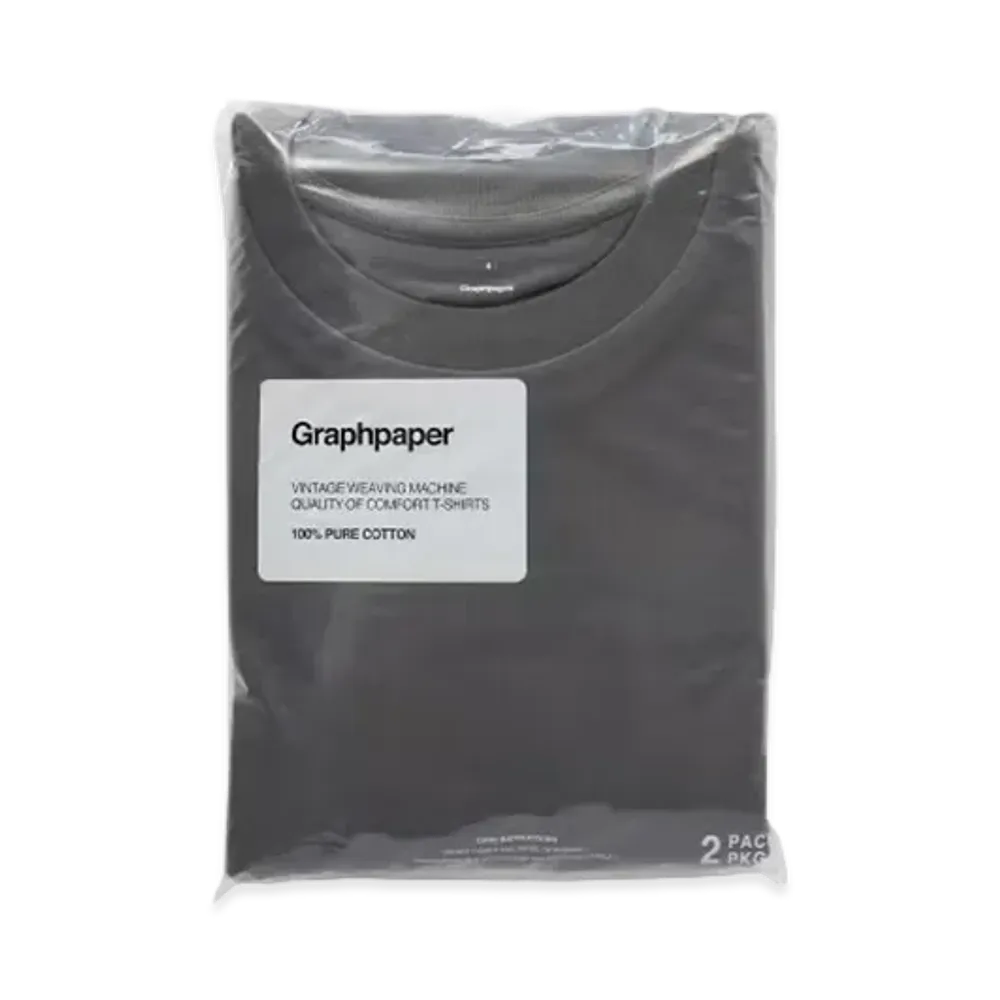 Graphpaper 2-Pack Crew Neck Tee "Gray"