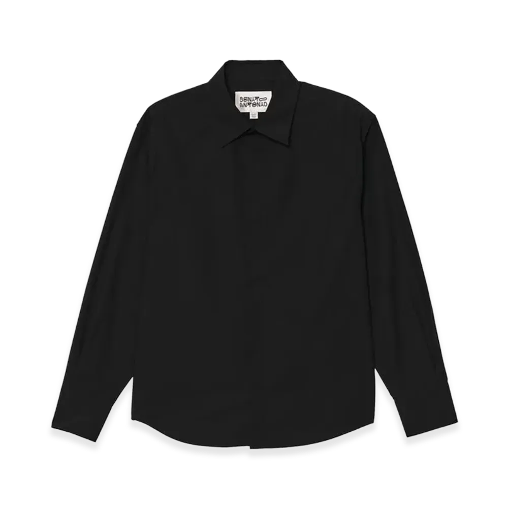 ZARA x Bad Bunny Benito Antonio Relaxed Fit Cotton Poplin Shirt "Black"