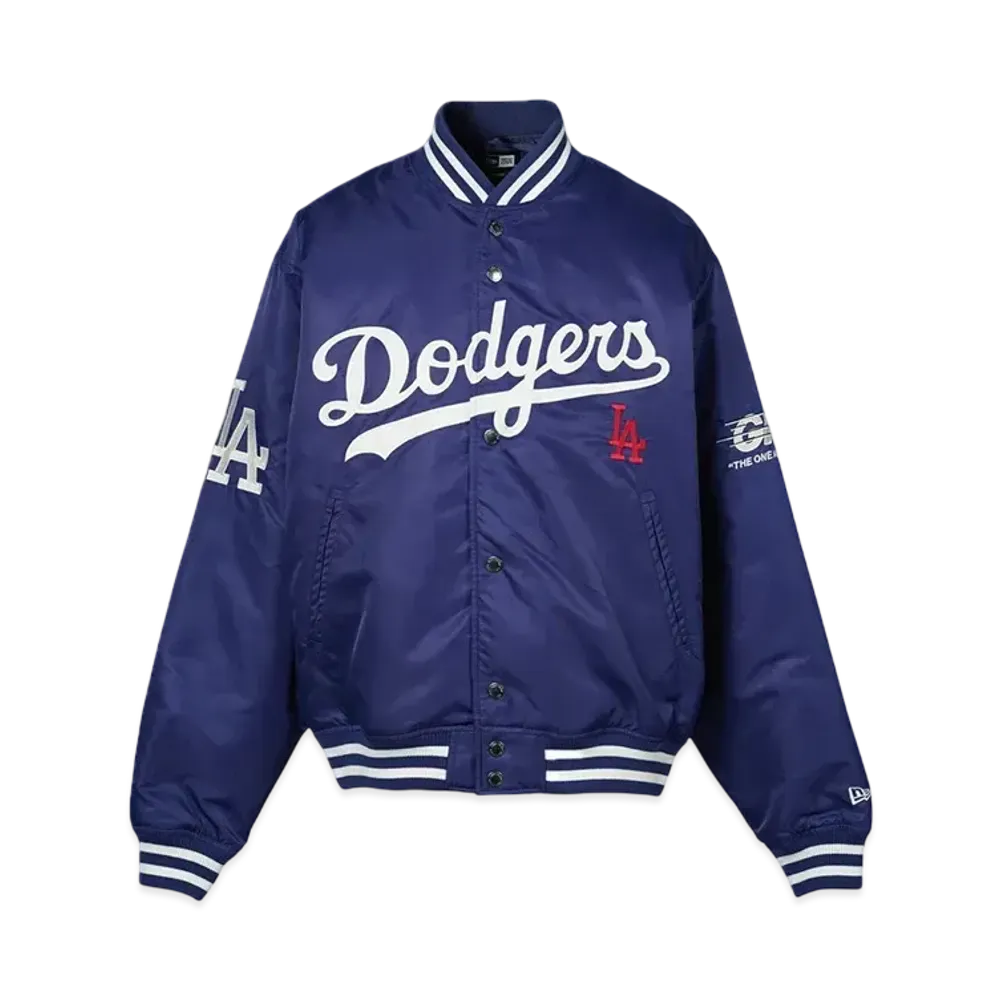 GR8 x MLB Tokyo Series Dodgers Nylon Varsity Jacket "Royal Blue"