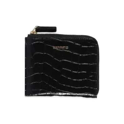 WACKO MARIA Speak Easy / Crocodile Enbossed Round Zip Wallet "Black"