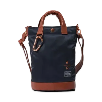 PORTER x STARBUCKS RESERVE Coffee Bean Shape Drum Bag S "Black"