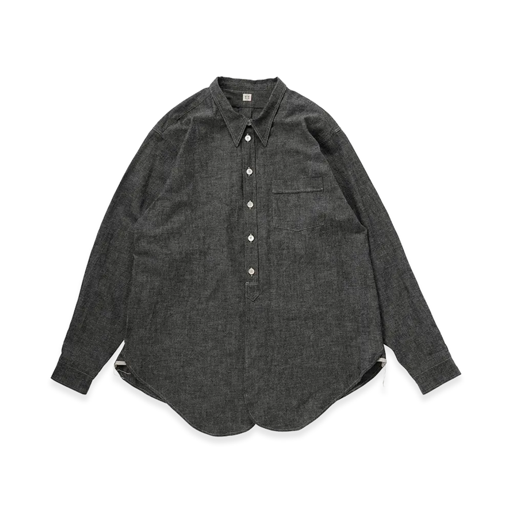 T.T Taiga Takahashi LOT.106 Narrow Collar Shirt "Black"