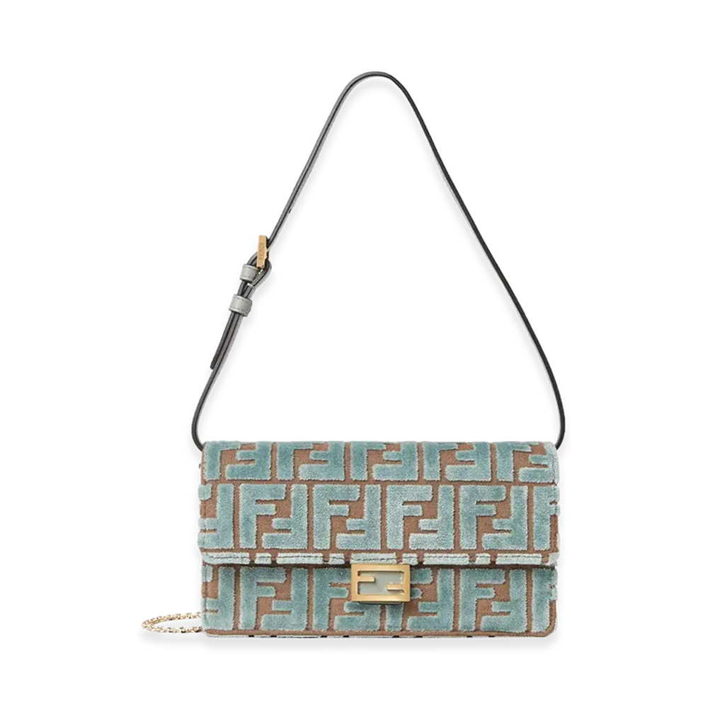 FENDI Women's Baguette Sholder Wallet "Light Blue"