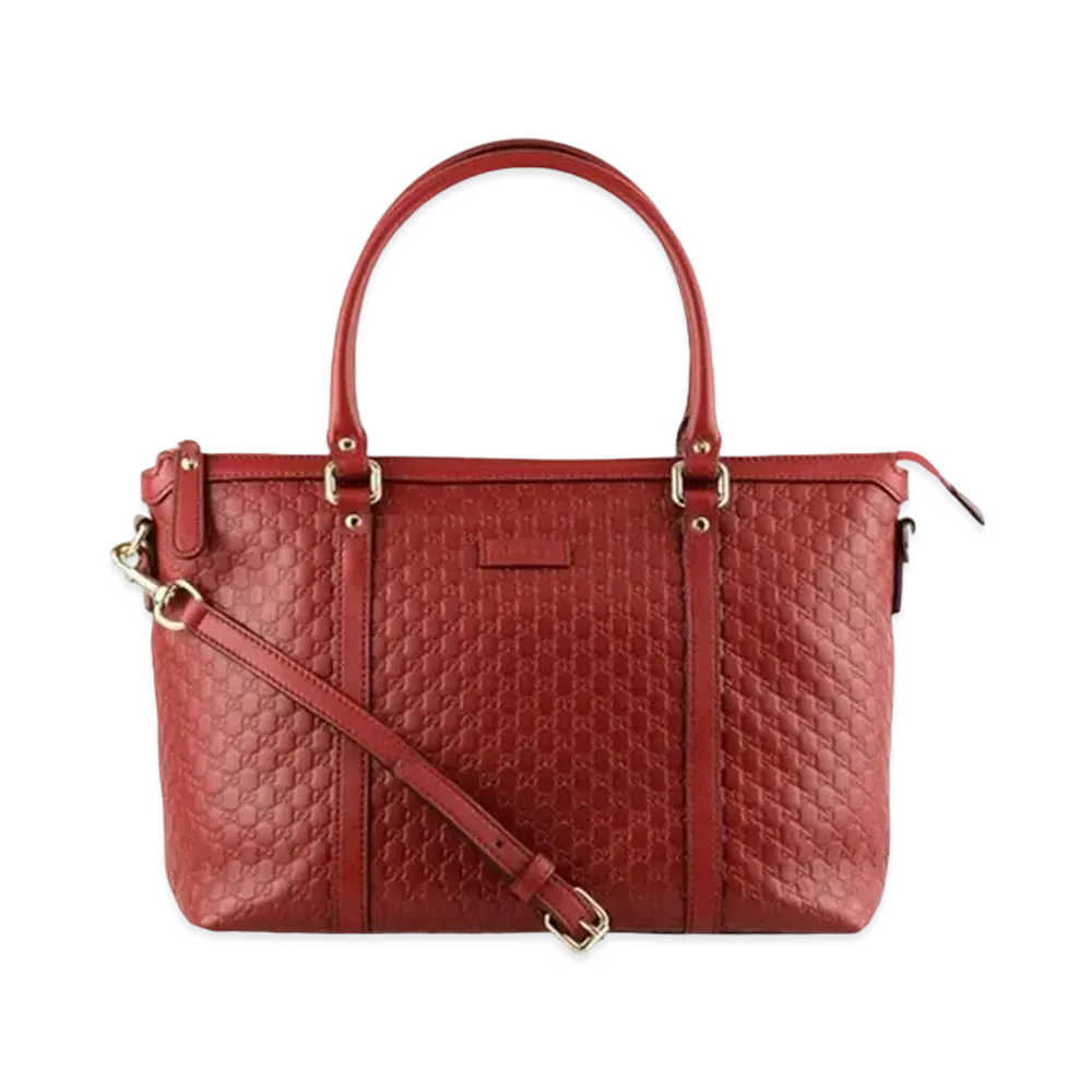 GUCCI Tote Bag Micro Guccisima "Red"