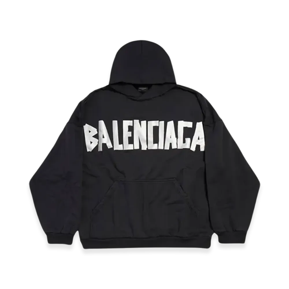 BALENCIAGA New Tape Type Hoodie Oversized "Black"