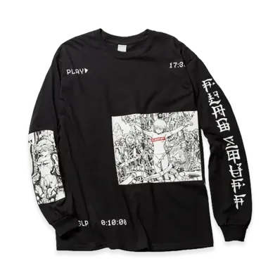 F-LAGSTUF-F x VIDEO GIRL "PLAY" L/S Tee "Black"