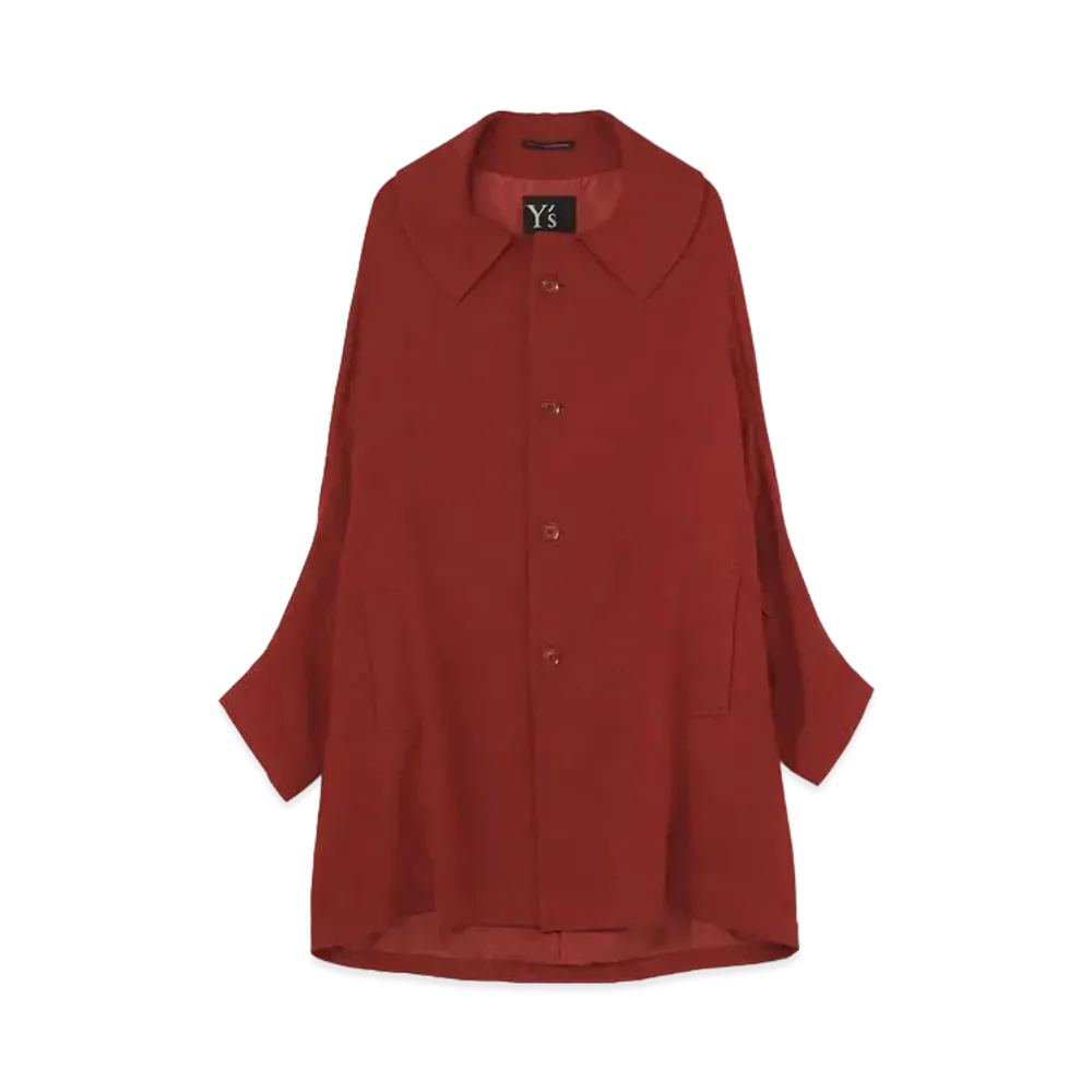 Yohji Yamamoto Y's WOOL TWILL DESIGN SLEEVE COAT "Red"