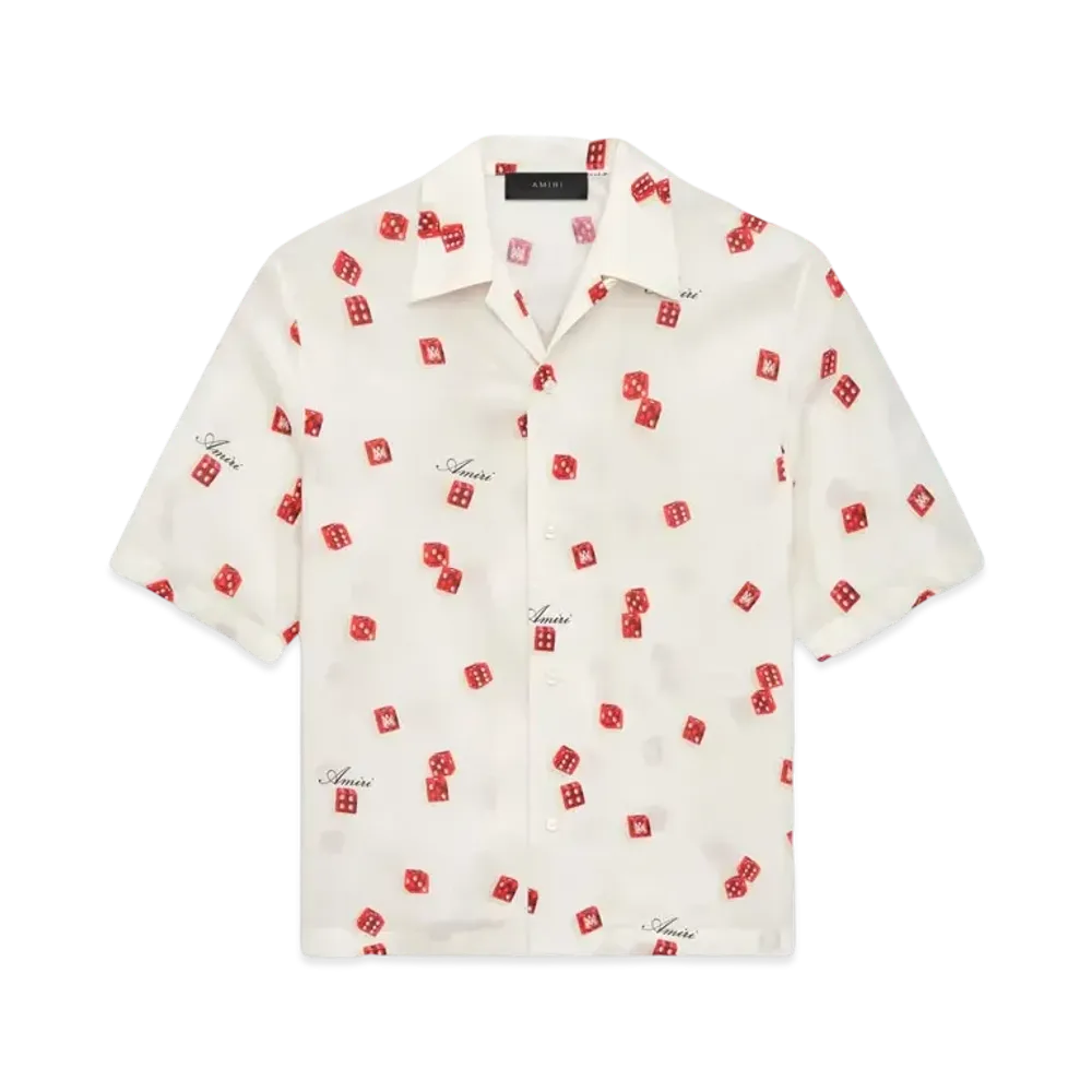 AMIRI Dice Bowling Shirt "Alabaster"
